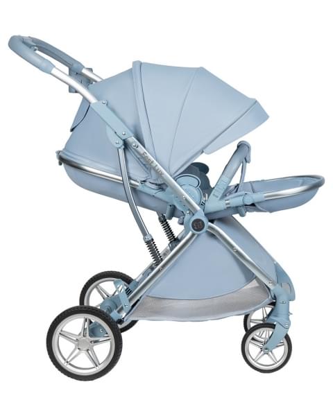Детская прогулочная коляска Farfello Fest Lux Небесно-голубой FL-8 цветная рама