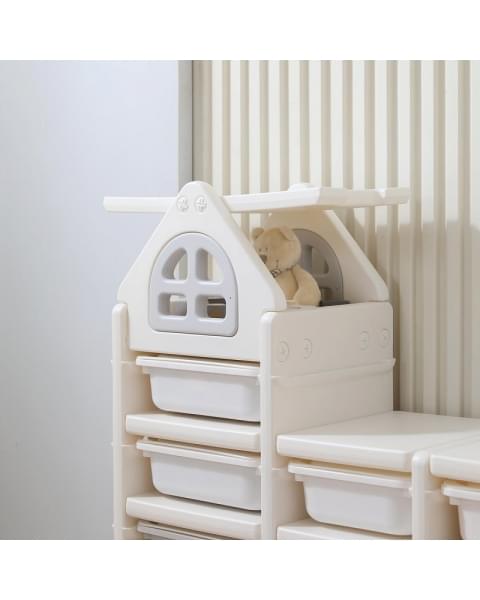 Стеллаж для игрушек UNIX Kids 9 ящиков Grey