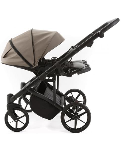 Детская коляска для двойни Adamex Leo Duo Deluxe 3 в 1 DUO-SA9 (Т.БЕЖЕВАЯ КОЖА)