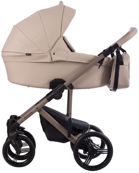 Детская коляска Bebetto Magnum Light Pro 3 в 1 с автокреслом Avionaut Cosmo 01 св.бежевая кожа/бежевая рама