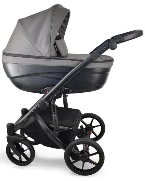 Детская коляска Bexa Ideal Eco 2 в 1 IE06 черный+т.серая кожа