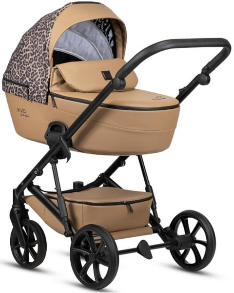 Коляска 3 в 1 Tutis Viva 6+ Leather Wild Elegance, Savannah Brwon (323) с автокреслом Tutis Beno (0-13 кг)