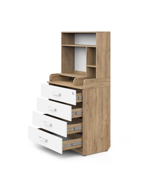 Пеленальный комод Sweet Baby Albero New Дуб канзас/аляска белая