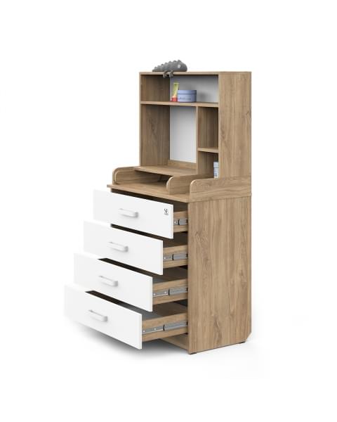 Пеленальный комод Sweet Baby Albero New Дуб канзас/аляска белая