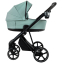 Детская коляска Roan Sol Vintage Leather 2.0 3 в 1 с автокреслом Tutis Elo Lux Edusky Black SL/13/L Misti Mint/Grey/руч. Серый