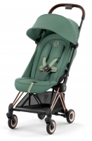 Прогулочная коляска Cybex Coya Leaf Green с дождевиком и бампером/Rosegold