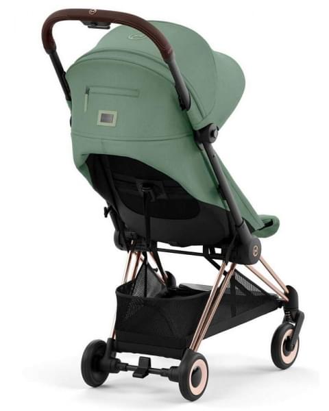 Прогулочная коляска Cybex Coya Leaf Green с дождевиком и бампером/Rosegold