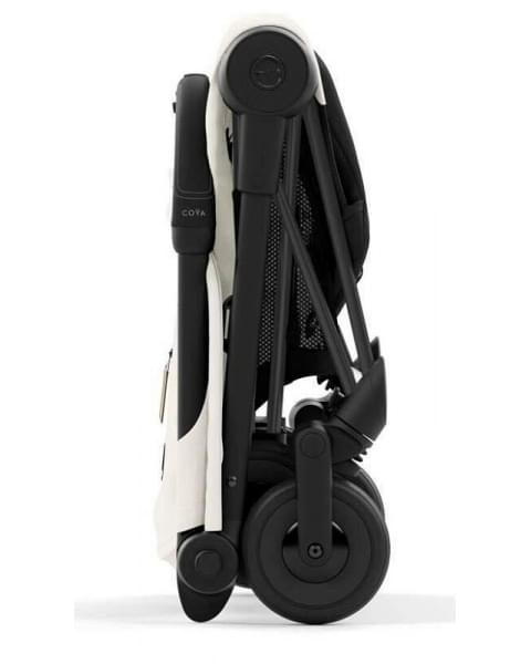 Прогулочная коляска Cybex Coya Off White с дождевиком и бампером/Matt Black