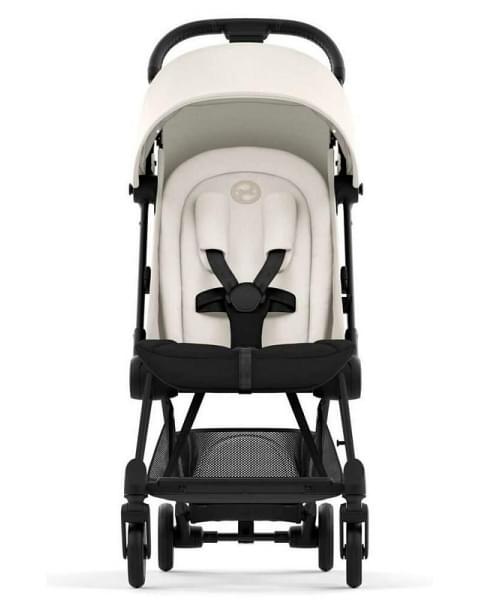 Прогулочная коляска Cybex Coya Off White с дождевиком и бампером/Matt Black