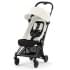 Прогулочная коляска Cybex Coya Off White с дождевиком и бампером/Matt Black