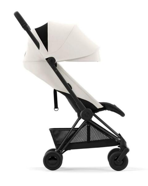 Прогулочная коляска Cybex Coya Off White с дождевиком и бампером/Matt Black