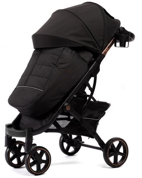 Прогулочная коляска Peppy Polo 2.0 rose black хром рама, сумка