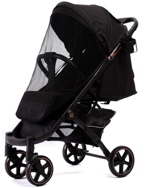 Прогулочная коляска Peppy Polo 2.0 rose black хром рама, сумка