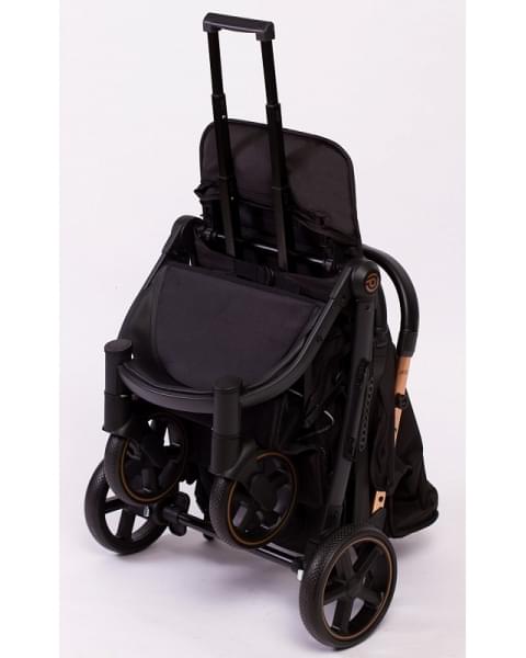Прогулочная коляска Peppy Polo 2.0 rose black хром рама, сумка