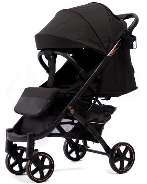 Прогулочная коляска Peppy Polo 2.0 rose black хром рама, сумка