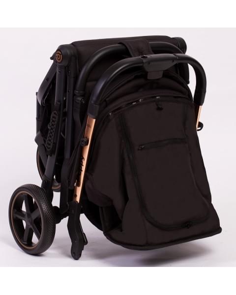 Прогулочная коляска Peppy Polo 2.0 rose black хром рама, сумка