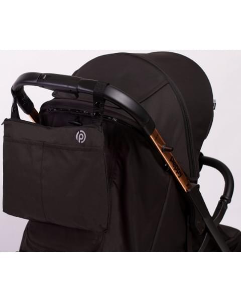 Прогулочная коляска Peppy Polo 2.0 rose black хром рама, сумка