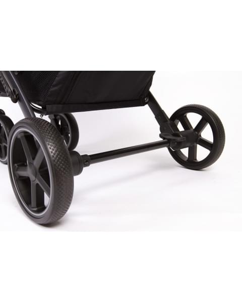 Прогулочная коляска Peppy Polo 2.0 rose black хром рама, сумка