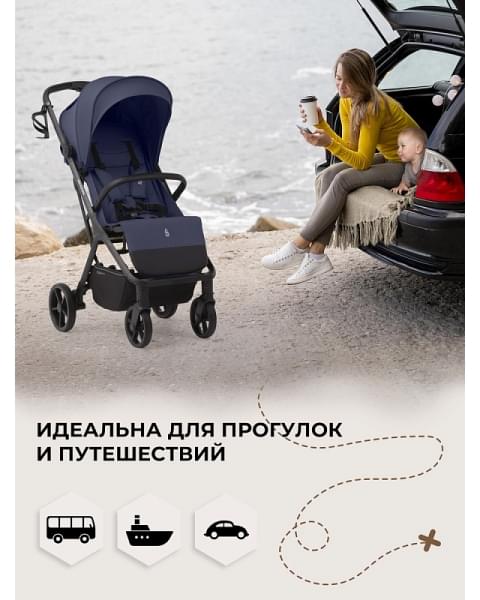 Прогулочная коляска Sweet Baby Aura Plus Basic SBL 427577 Dark Blue