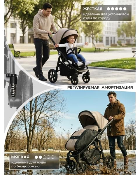 Прогулочная коляска Sweet Baby Contente Plus Basic Beige