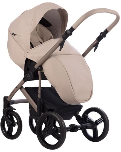 Детская коляска Bebetto Magnum Light Pro 3 в 1 с автокреслом Avionaut Cosmo 01 св.бежевая кожа/бежевая рама