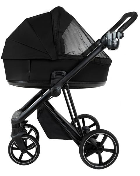 Детская коляска Roan Sol Vintage Leather 2.0 3 в 1 с автокреслом Tutis Elo Lux Edusky Black SL/10/L Black/Black/руч.Черный