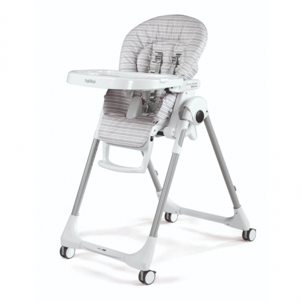 Стульчик для кормления Peg-Perego Prima Pappa Follow Me, Linear Grey (Серый в полоску)