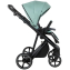 Детская коляска Roan Sol Vintage Leather 2.0 3 в 1 с автокреслом Tutis Elo Lux Edusky Black SL/13/L Misti Mint/Grey/руч. Серый