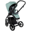 Детская коляска Roan Sol Vintage Leather 2.0 3 в 1 с автокреслом Tutis Elo Lux Edusky Black SL/13/L Misti Mint/Grey/руч. Серый