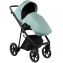 Детская коляска Roan Sol Vintage Leather 2.0 3 в 1 с автокреслом Tutis Elo Lux Edusky Black SL/13/L Misti Mint/Grey/руч. Серый