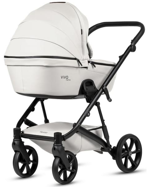 Детская коляска Tutis Viva 6 Plus Leather 3 в 1 с автокреслом Elo Lux EduSky Black 1612085 Cloud