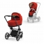 Коляска 2 в 1 Cybex Priam IV шасси Chrome Black, Autumn Gold (Оранжевый)
