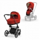 Коляска 2 в 1 Cybex Priam IV шасси Chrome Black, Autumn Gold (Оранжевый)