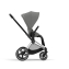 Коляска 2 в 1 Cybex Priam IV шасси Chrome Black, Soho Grey (Серый)