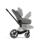 Коляска 2 в 1 Cybex Priam IV шасси Chrome Black, Soho Grey (Серый)