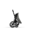Коляска 2 в 1 Cybex Priam IV шасси Chrome Black, Soho Grey (Серый)