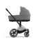 Коляска 2 в 1 Cybex Priam IV шасси Chrome Black, Soho Grey (Серый)