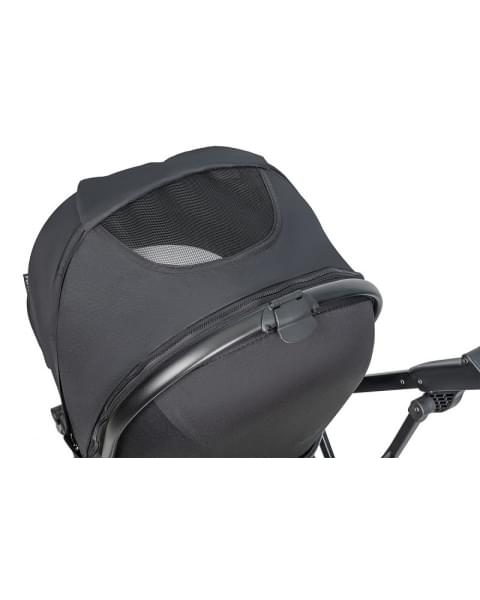 Детская прогулочная коляска Farfello Fest Lux Угольно-черный/Carbon black FL-12 черная рама