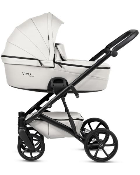 Детская коляска Tutis Viva 6 Plus Leather 3 в 1 с автокреслом Elo Lux EduSky Black 1612085 Cloud