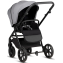Детская коляска 3 в 1 Tutis Leo 3+ с автокреслом Beno Black (227) Stone Grey