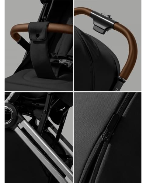 Прогулочная коляска Amarobaby Handy, черный/серебряный