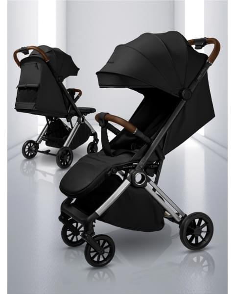 Прогулочная коляска Amarobaby Handy, черный/серебряный