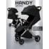 Прогулочная коляска Amarobaby Handy, черный/серебряный