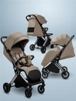 Прогулочная коляска Amarobaby Handy, бежевый/серебряный