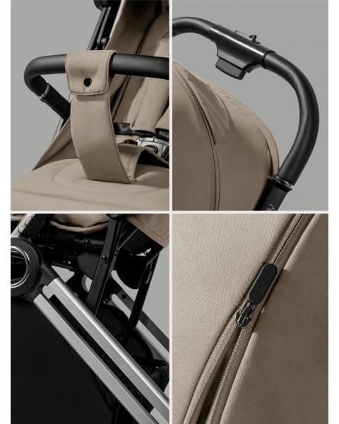 Прогулочная коляска Amarobaby Handy, бежевый/серебряный