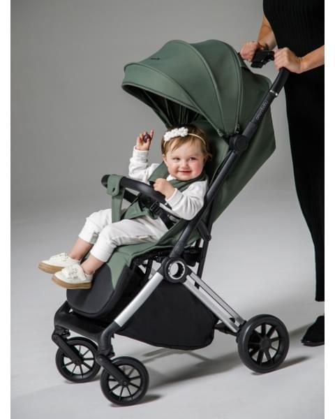 Прогулочная коляска Amarobaby Handy, бежевый/серебряный