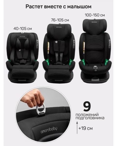 Детское удерживающее устройство Amarobaby Triumph, i-Size, 40-150 см
