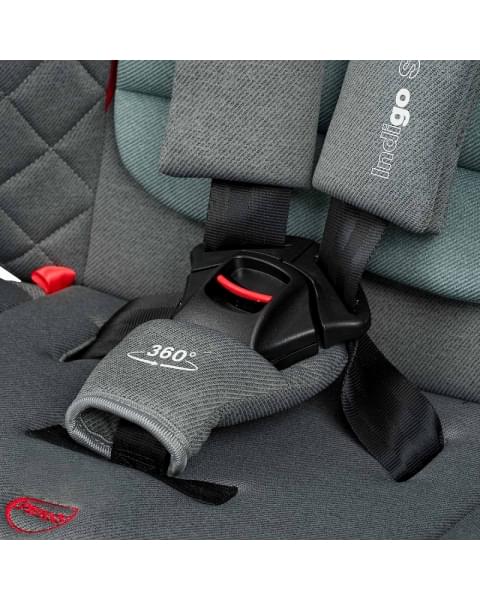 Автокресло Indigo Smart plus Isofix серый-зеленый