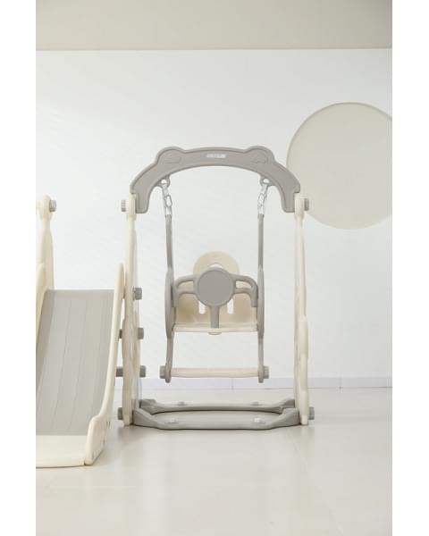 Горка с качелями UNIX Kids Car Grey