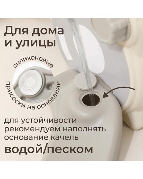 Горка с качелями UNIX Kids Car Grey